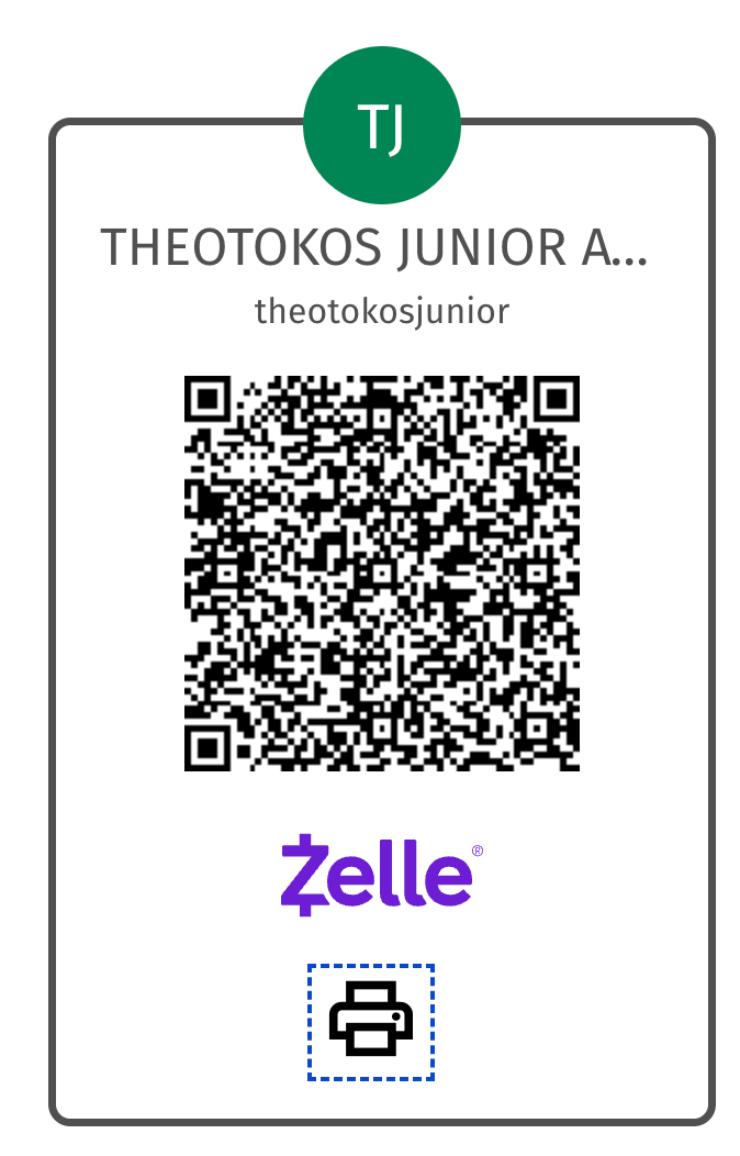 Zelle QR code for Theotokos Junior Academy
