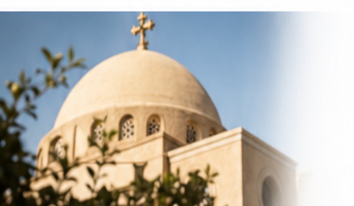 Coptic Orthodox church dome and cross